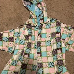 Fuzzy sweatshirt zip up